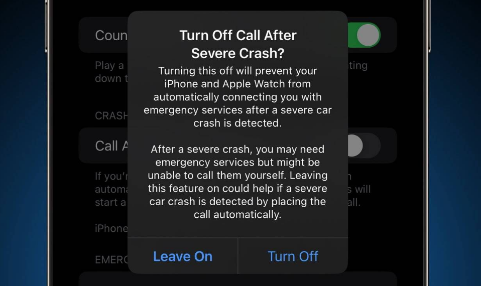 淮阳苹果14维修分享 iPhone 14 和 Apple Watch 上关闭崩溃检测 
